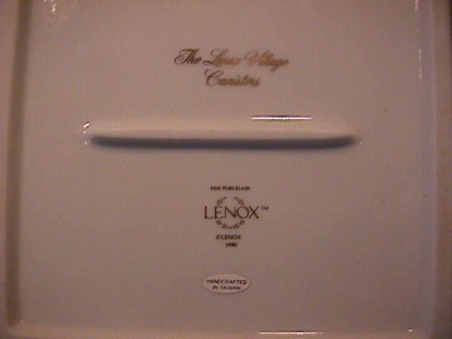Lenox Fine Porcelain (The Lenox Village) Sugar Canister