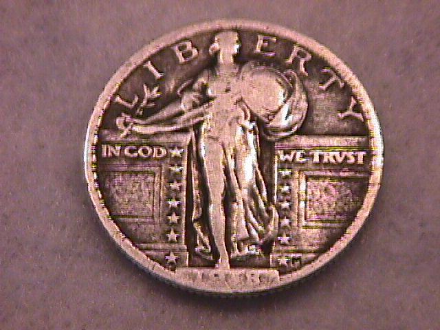 Standing Liberty Silver Quarter 1918-P Very Fine Condition