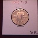 Standing Liberty Silver Quarter 1927-S Very Fine Plus Condition