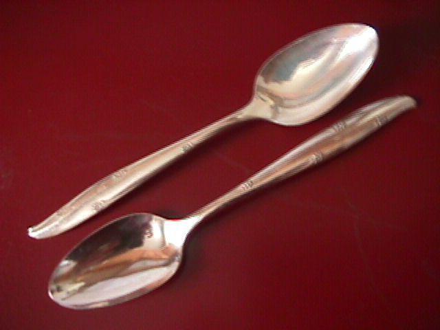Oneida Community Silverplate (Silver Flowers) 2-Teaspoons
