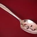 Oneida Community Silverplate (Silver Flowers) Pierced Serving Spoon