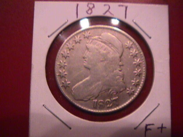 Capped Bust Silver Half Dollar 1827 Fine Plus Condition