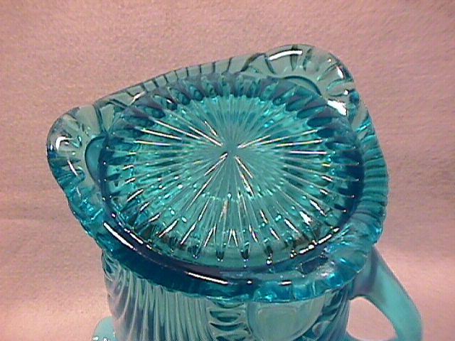Jefferson Glass Co.- Blue Opalescent (Tokyo) Water Pitcher