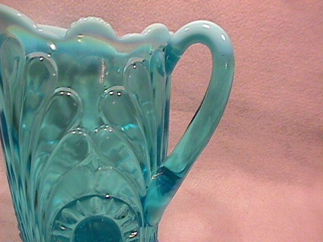 Jefferson Glass Co.- Blue Opalescent (Tokyo) Water Pitcher
