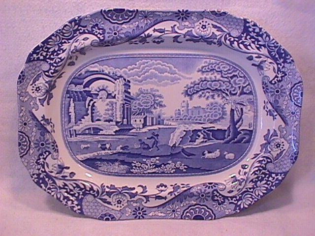 Spode Fine China (Blue Italian) C1816 W Ham Platter