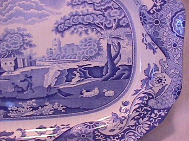Spode Fine China (Blue Italian) C1816 W Ham Platter