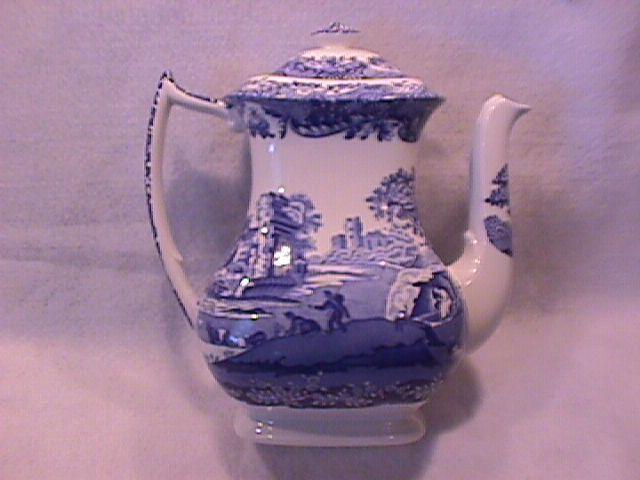 Spode Fine China (Blue Italian) C1816 P Coffee Pot & Lid