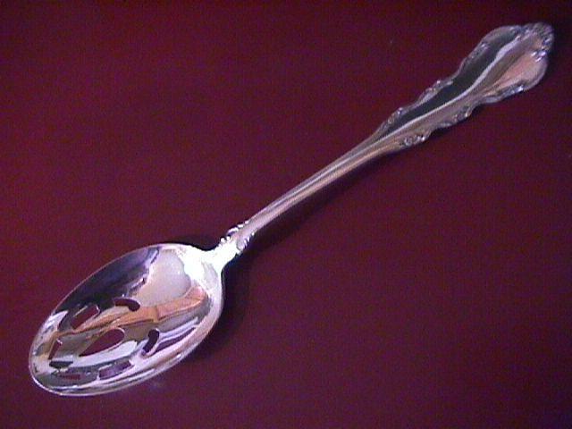 Reed & Barton Silverplate (Dresden Rose) Pierced Serving Spoon