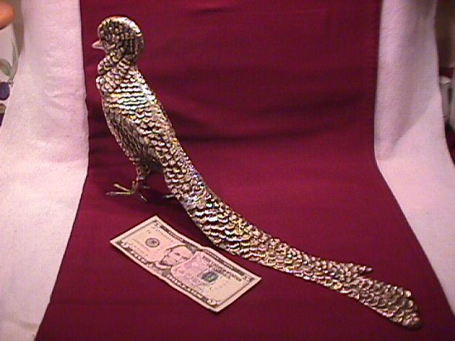 Rare Vintage Large Silverplated (Bird of Paradise) Decoration