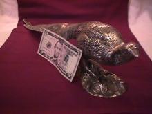 Rare Vintage Large Silverplated (Crouching Cock) Decoration