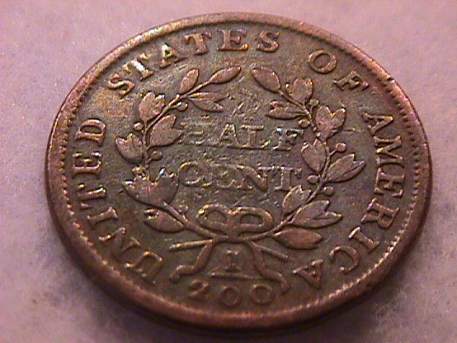 Coin Draped Bust Half Cent 1803 Fine to Very Fine Condition