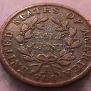 Coin Draped Bust Half Cent 1803 Fine to Very Fine Condition