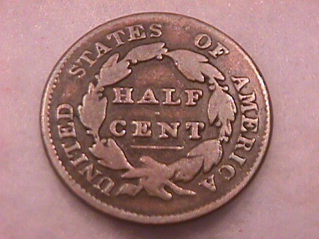 Coin Classic Head Half Cent 1829 Fine to Very Fine Condition
