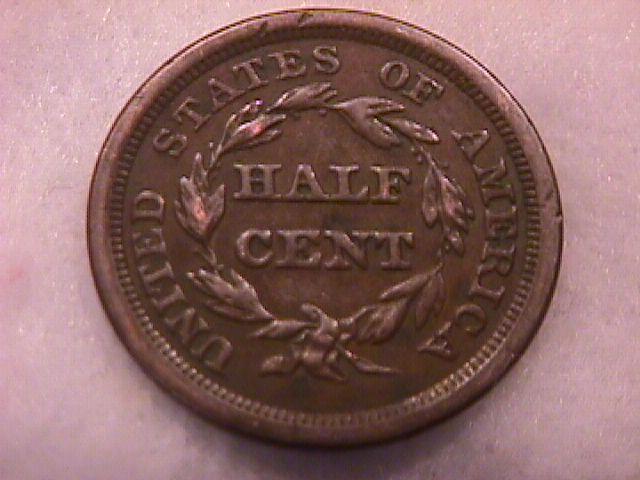 Coin Braided Hair Half Cent 1851 Extremely Fine to Almost Uncirculated Condition
