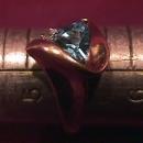 10K Yellow Gold W/Diamond and Swiss Blue Topaz