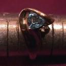 10K Yellow Gold W/Diamond and Swiss Blue Topaz