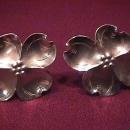 Stuart Nye Sterling (Dogwood) Screw-Type Earrings