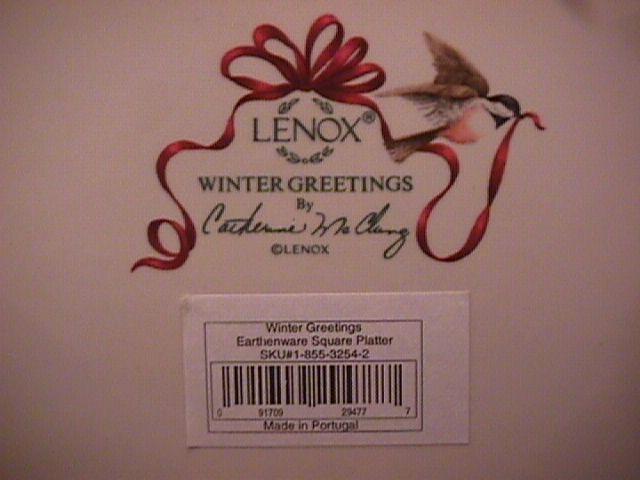 Lenox (Winter Greetings) Square All-Purpose Platter