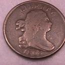 Draped Bust Copper Coin 1808 Half Cent = Very Fine Condition