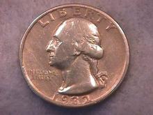 Silver Coin Washington Quarter 1932-S Key Date=Very Fine Condition