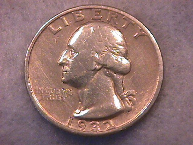 Silver Coin Washington Quarter 1932-S Key Date=Very Fine Condition