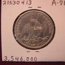Silver Coin Capped Bust Half-Dollar