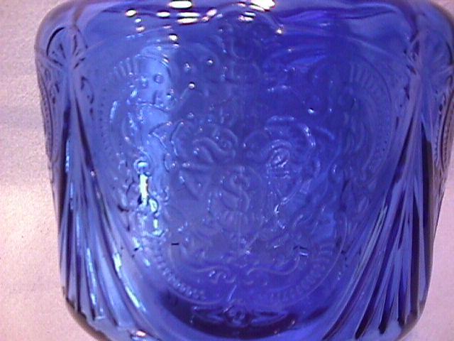Vintage=Rare Hazel Atlas Glass (Royal Lace-Cobalt Blue) C/Cookie Jar