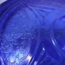 Vintage=Rare Hazel Atlas Glass (Royal Lace-Cobalt Blue) C/Cookie Jar