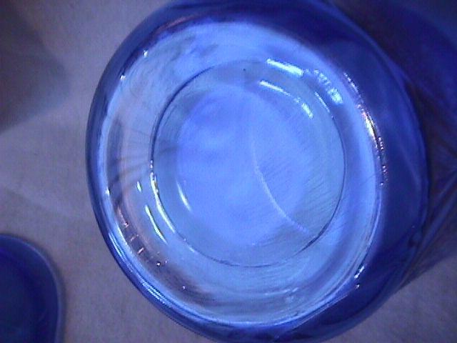 Vintage=Rare Hazel Atlas Glass (Royal Lace-Cobalt Blue) C/Cookie Jar