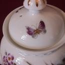 E. F.-BL Unknown Porcelaine (Butterfly & Bush) Coffee Set