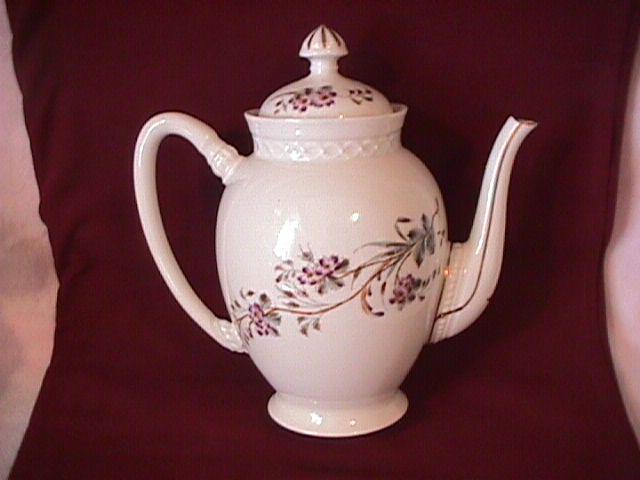 E. F.-BL Unknown Porcelaine (Butterfly & Bush) Coffee Set