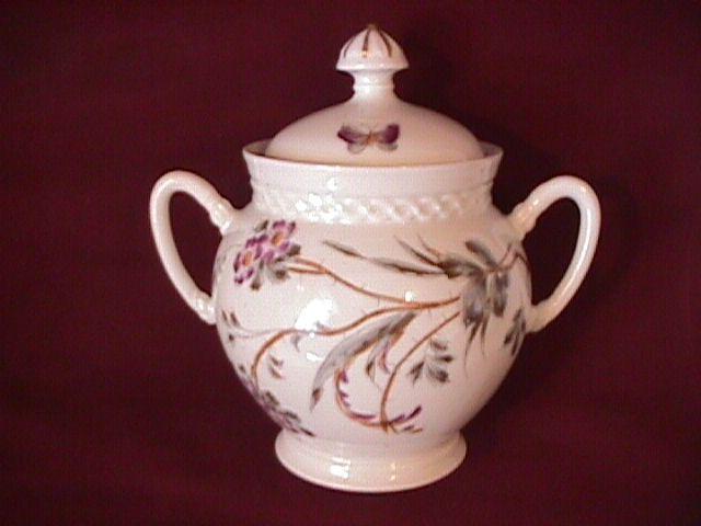 E. F.-BL Unknown Porcelaine (Butterfly & Bush) Coffee Set