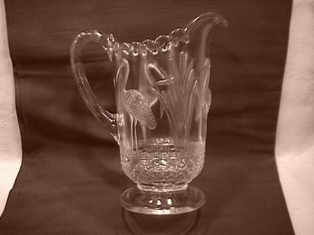U. S. Glass Co. (Wading Heron) Pitcher-1915