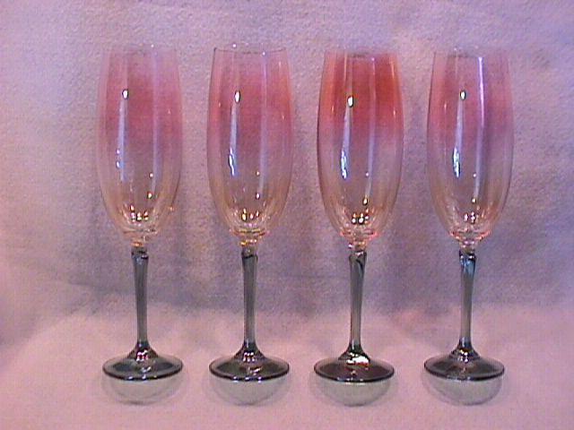 Colony Crystal (Brigitte) 4-Fluted Champagnes