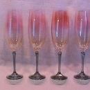 Colony Crystal (Brigitte) 4-Fluted Champagnes