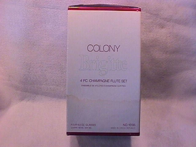 Colony Crystal (Brigitte) 4-Fluted Champagnes