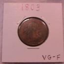 Half Cent Copper Coin Draped Bust-1803 Very Good To Fine Condition