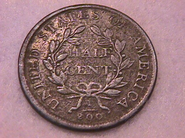 Half Cent Copper Coin Draped Bust-1807 Fine To Very Fine Condition