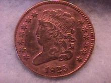 Half Cent Copper Coin Classic Head-1825 Very Fine To Extremely Fine Condition