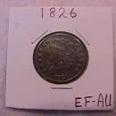 Half Cent Copper Coin Classic Head-1826 Extremely Fine To Almost Uncirculated Condition