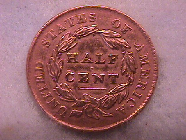 Half Cent Copper Coin Classic Head-1828 Extremely Fine To Almost Uncirculated Condition