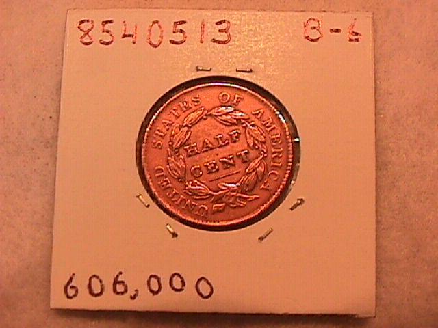Half Cent Copper Coin Classic Head-1828 Extremely Fine To Almost Uncirculated Condition