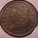 Half Cent Copper Coin Classic Head 1829 Very Fine To Extremely Fine Condition