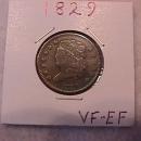Half Cent Copper Coin Classic Head 1829 Very Fine To Extremely Fine Condition