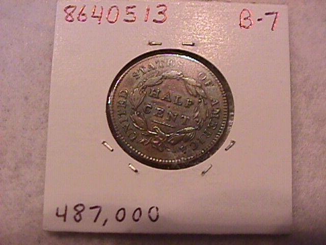 Half Cent Copper Coin Classic Head 1829 Very Fine To Extremely Fine Condition