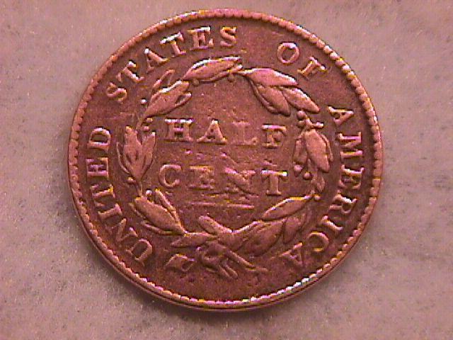 Classic Head Half Cent Coin 1825 Very Fine Plus Condition