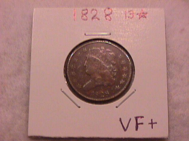 Classic Head Half Cent Coin 1828 Very Fine Plus Condition