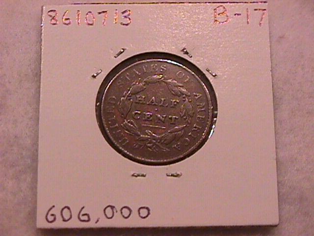 Classic Head Half Cent Coin 1828 Very Fine Plus Condition