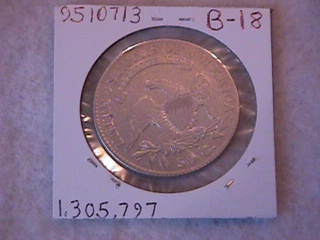 Capped Bust Half Dollar Coin 1821 Fine Plus Condition