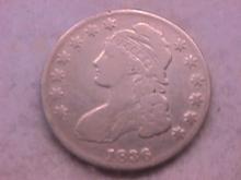 Capped Bust Half Dollar Coin 1836 Fine Plus Condition
